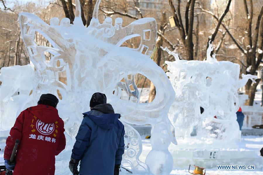 CHINA-HARBIN-ICE SCULPTURE-COMPETITION (CN)