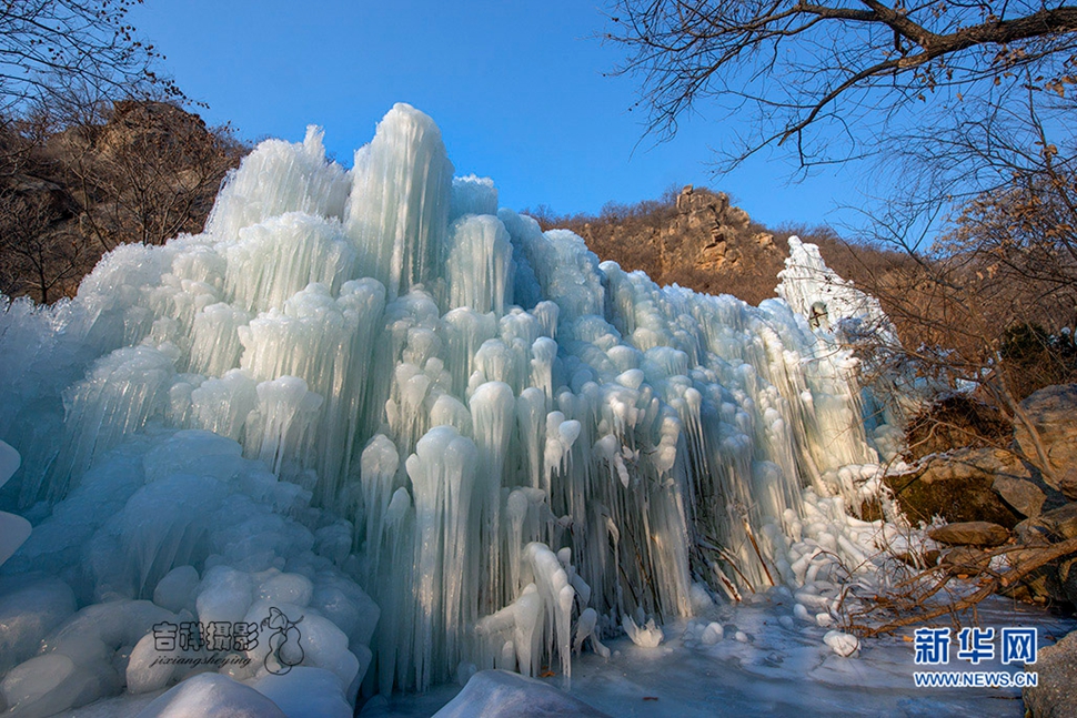 大盤山又現冰瀑美