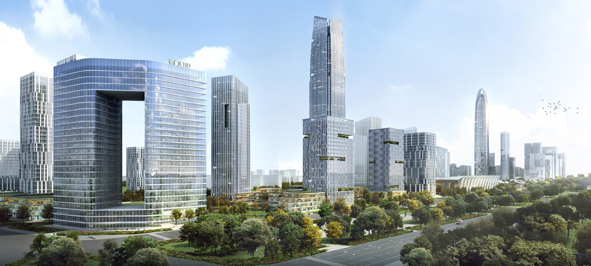 中央商務(wù)區(qū)金融商務(wù)北區(qū)將以5A甲級(jí)寫字樓聚集為群，南區(qū)將建設(shè)多功能為一體的綜合城市化辦公區(qū)域