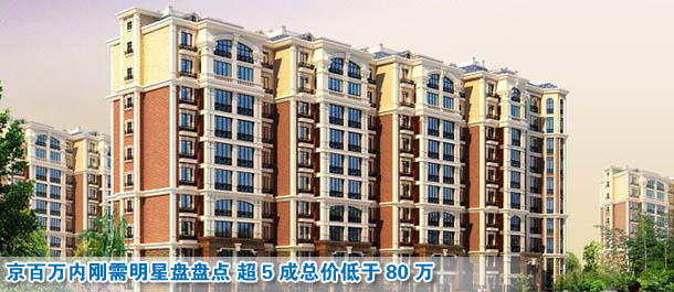 京百萬內剛需明星盤盤點 超5成總價低于80萬