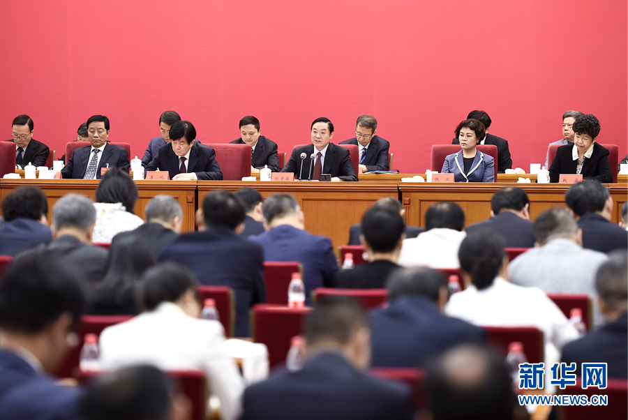 9月20日，中國電視藝術(shù)家協(xié)會第六次全國代表大會在北京召開。中共中央政治局委員、中央書記處書記、中宣部部長劉奇葆出席開幕式并講話。新華社記者 燕雁 攝