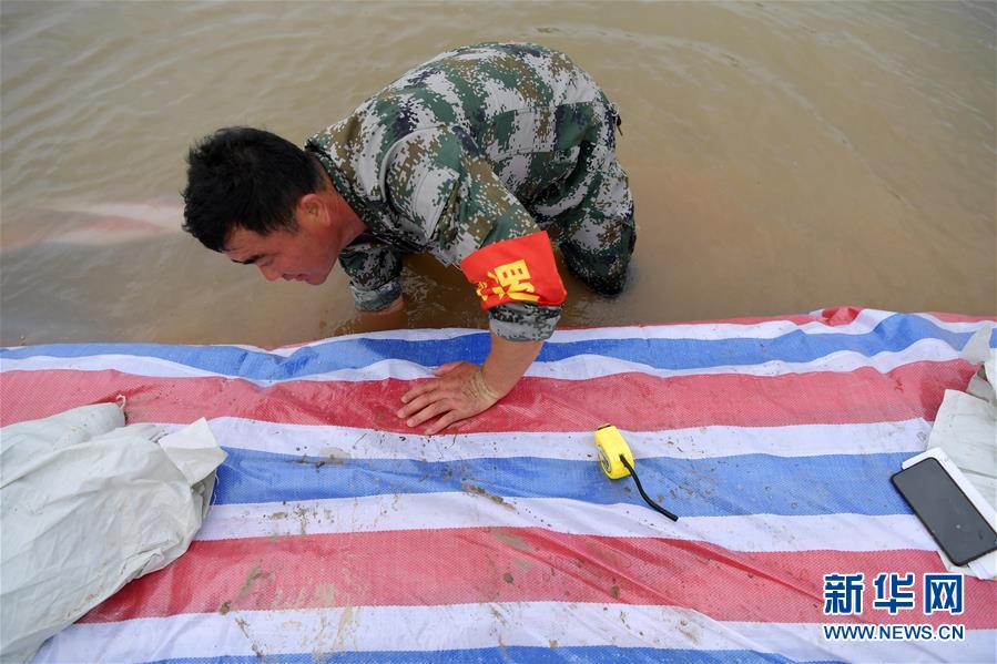 （在習近平新時代中國特色社會主義思想指引下&mdash;&mdash;新時代新作為新篇章&middot;習近平總書記關(guān)切事&middot;圖文互動）（1）洪峰浪尖，鮮紅的黨旗高高飄揚&mdash;&mdash;記防汛抗洪一線的共產(chǎn)黨員