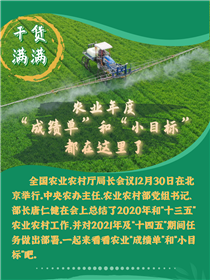 干貨滿滿！農業年度“成績單”和“小目標”都在這里了