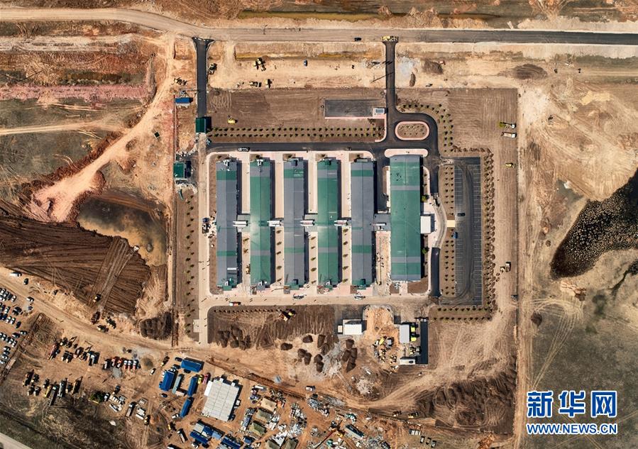 (國際疫情·圖文互動)(1)一座哈薩克斯坦版“火神山”醫院建成