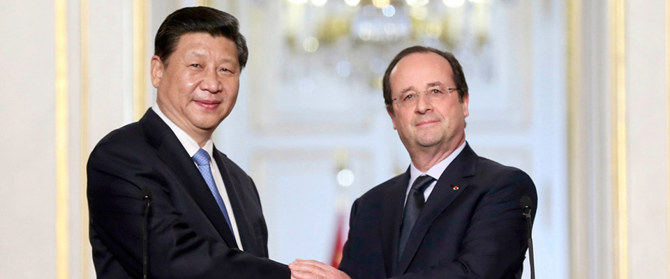 習近平與法國總統奧朗德共同會見記者